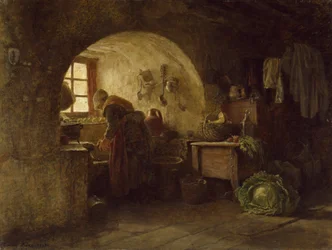 Preparando la cena, 1858